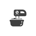 Mixing dough vector icon