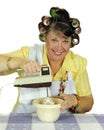 Mixing Housewife Royalty Free Stock Photo