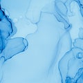 Mixing Inks. Art Flow Illustration. Blue Marble Royalty Free Stock Photo