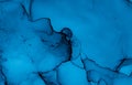 Mixing Inks. Art Wave Illustration. Blue Alcohol Royalty Free Stock Photo