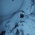 Mixing Inks. Art Wave Wallpaper. Indigo Liquid Royalty Free Stock Photo