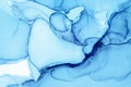 Mixing Inks. Fluid Flow Illustration. Indigo Royalty Free Stock Photo