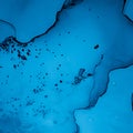 Mixing Inks. Fluid Wave Wallpaper. Blue Liquid Royalty Free Stock Photo