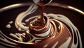 mixing melted dark chocolate Royalty Free Stock Photo