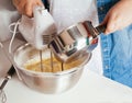 Mixing Muffin Cake Mixture Royalty Free Stock Photo