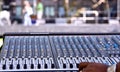 Mixing panel at a concert