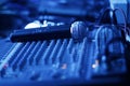 Mixing studio with microphones Royalty Free Stock Photo