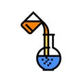 mixing substances engineer color icon vector illustration