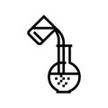 mixing substances engineer line icon vector illustration