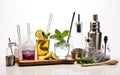 Mixology Package on White Background Royalty Free Stock Photo