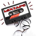 Mixtape audio tape label