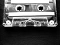 Mixtape cassette in black and white