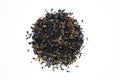 a mixture of black and green tea with the addition of cornflower and tea rose petals. Royalty Free Stock Photo