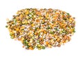 Mixture of cereals, peas, lentils, rice, barley