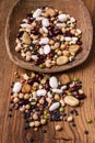 Mixture of dried legumes for healthy eating Royalty Free Stock Photo