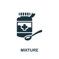 Mixture icon. Monochrome sign from hospital regime collection. Creative Mixture icon illustration for web design