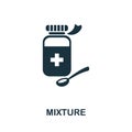 Mixture icon set. Four elements in diferent styles from medicine icons collection. Creative mixture icons filled