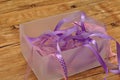 A mixture of purple ribbons