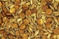 A mixture of raw grains and cereals grupy background