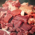 Mixture of Raw Meat on Barbecue Royalty Free Stock Photo