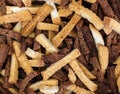 Mixture of white and roasting it rusks rye bread Royalty Free Stock Photo