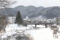Miyagawa River Surrounded with Snow Royalty Free Stock Photo