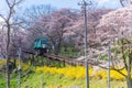 MIYAGI,JAPAN - APRIL 13, 2017 : Tourists slope car pass through