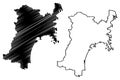 Miyagi Prefecture map vector