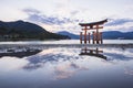 Miyajima, Hiroshima, Gate of Itsukushima Shrine Japan famous tourist spot Royalty Free Stock Photo