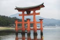 Miyajima, Hiroshima, Japan at the floating gate of Itsukushima Shrine. Royalty Free Stock Photo