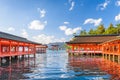 Miyajima, Hiroshima, Japan floating shrine Royalty Free Stock Photo