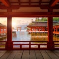 Miyajima Island, The famous Floating Torii gate Royalty Free Stock Photo