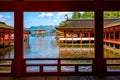 Miyajima Island, The famous Floating Torii gate Royalty Free Stock Photo