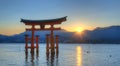 Miyajima Tori Gate Royalty Free Stock Photo