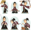 Miyamoto musashi cartoon illustrations