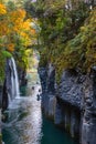 Takachiho Gorge is a narrow chasm cut through the rock by the Gokase River, plenty activities for