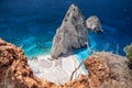 Mizithres cliff rock in Zakynthos Ionian island, Greece