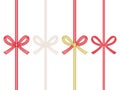 Asian ribbon decoration. mizuhiki set. vertical lines. Royalty Free Stock Photo
