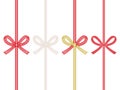 Asian ribbon decoration. mizuhiki set. vertical lines.