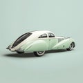 1930s Retro Car with Streamlined Design on a Light Background Royalty Free Stock Photo