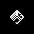 MJG letter logo design on black background. MJG creative initials letter logo concept. MJG letter design Royalty Free Stock Photo
