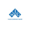 MJG letter logo design on WHITE background. MJG creative initials Royalty Free Stock Photo