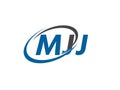 MJJ letter creative modern elegant swoosh logo design Royalty Free Stock Photo