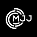 MJJ letter logo design. MJJ monogram initials letter logo concept. MJJ letter design in black background Royalty Free Stock Photo