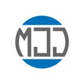 MJJ letter logo design on white background. MJJ creative initials circle logo concept. MJJ letter design Royalty Free Stock Photo