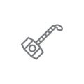 Mjolnir icon. Element of myphology icon. Thin line icon for website design and development, app development. Premium icon