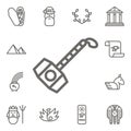 Mjolnir icon. Mythology icons universal set for web and mobile