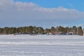 MjÃÂ¶lkudden seen from the ice rink in LuleÃÂ¥ Royalty Free Stock Photo