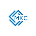 MKC letter logo design on white background. MKC creative circle letter logo concept Royalty Free Stock Photo