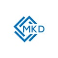 MKD letter logo design on white background. MKD creative circle letter logo concept.